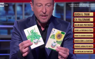 Le cartoline da piantare Eco-Postcard arrivano in televisione